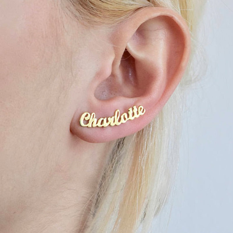 custom name earrings