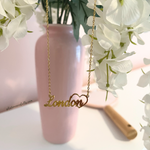customizable heart name necklace