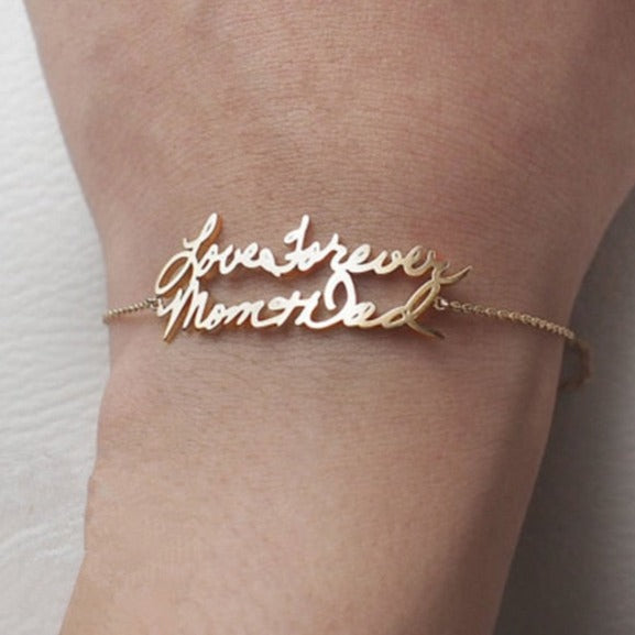 customizable double name bracelet