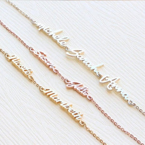 customizable three name bracelet