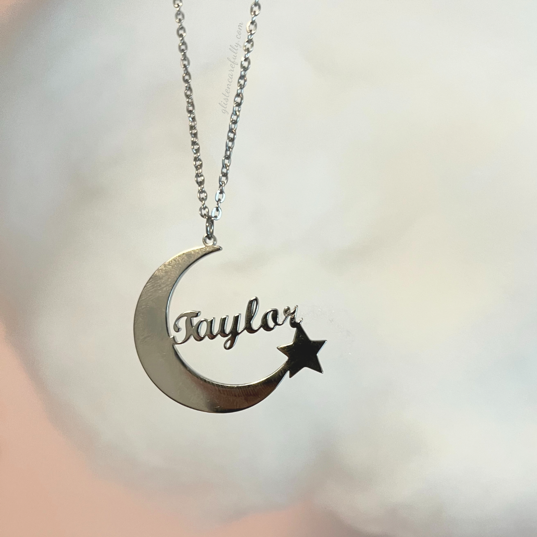 California Poppy Crescent Moon Necklace — Sweetellabella
