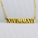 custom roman numeral necklace
