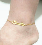 custom name anklet