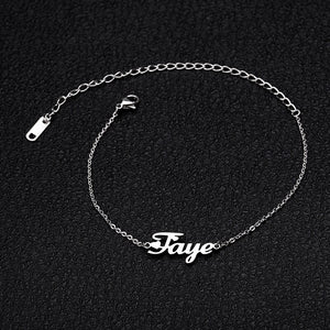 custom name anklet