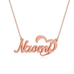 customizable heart name necklace