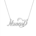 customizable heart name necklace