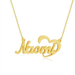 customizable heart name necklace