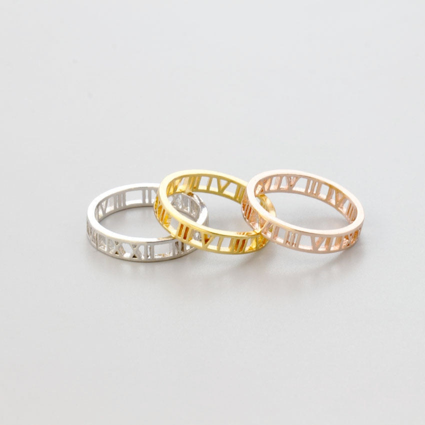 customizable roman numerals ring