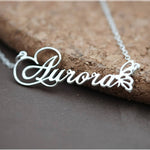 customizable butterfly name necklace