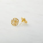 customizable round monogram stud earrings