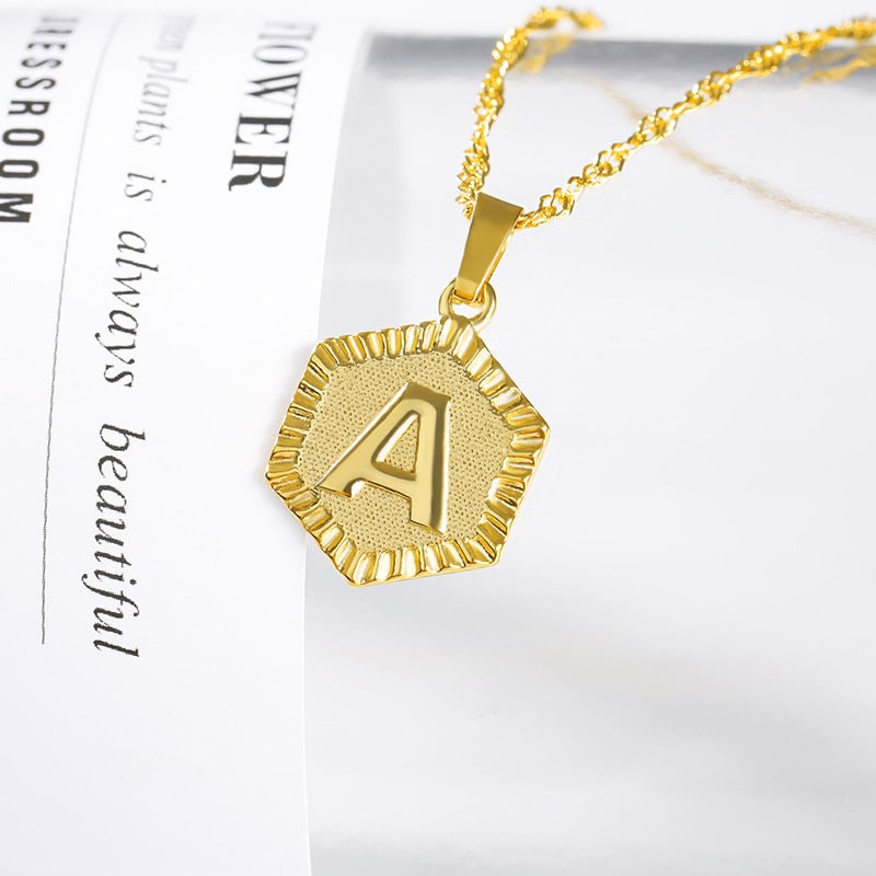 initial pendant necklace