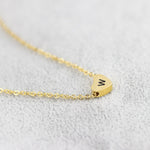 heart initial charm necklace