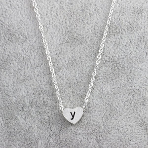 heart initial charm necklace