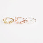 customizable wrap around name ring