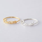 customizable wrap around name ring