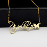 personalized butterfly necklace