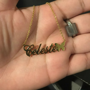 personalized butterfly necklace