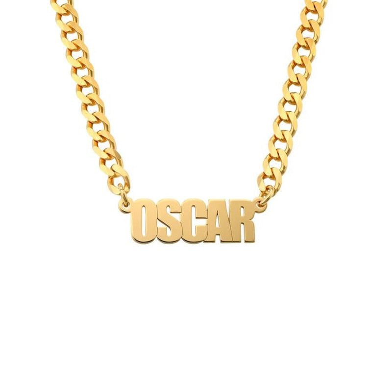 custom name cuban link chain necklace