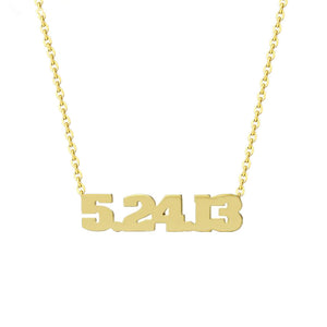 custom number date necklace