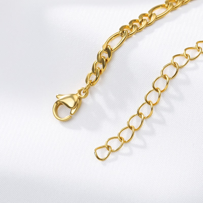 gold letter initial anklet